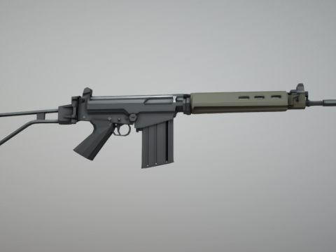 Low-Poly FN FAL Paratrooper