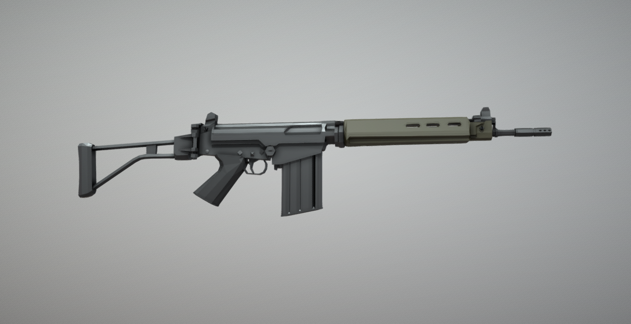 Low-Poly FN FAL Paratrooper