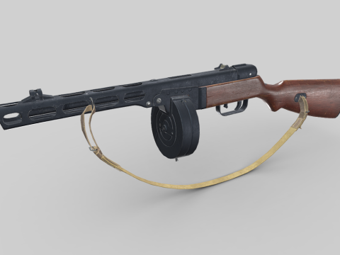 PPSH 41 Low-poly