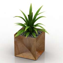 Plant origami pot 3d model