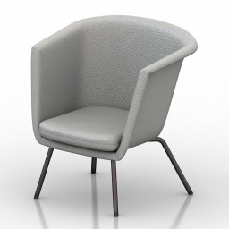 Armchair H57 Easy Chair by Herbert Hirche 3d model