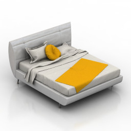 Creazioni ambrogio double bed 3d model