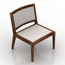 Domicile Upholstered Back Side Chair 3d model