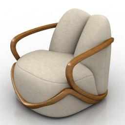 Giorgetti hug armchair 3d model