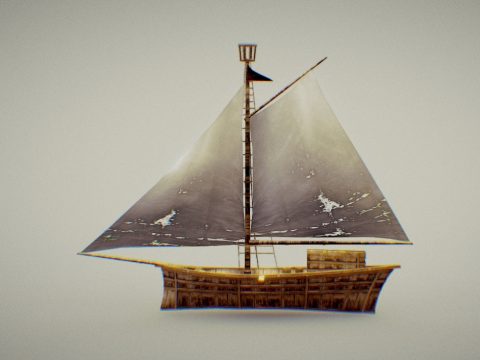 Mini Schooner Pirateship Sailboat