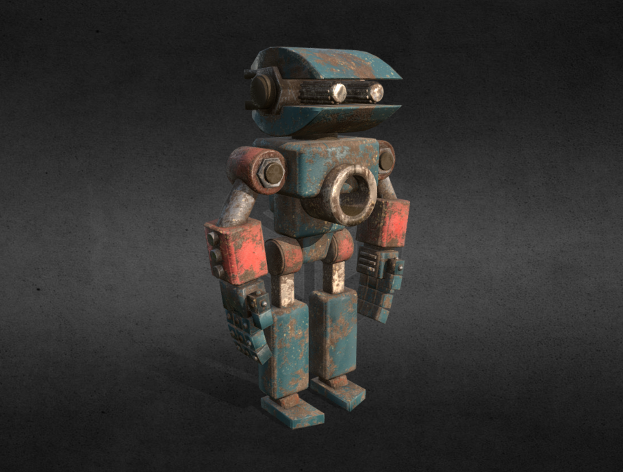 Rusty Robot DownloadFree3D.com