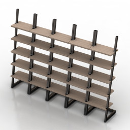 Shelf storage market 3d model