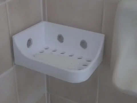 Shower corner soap dish