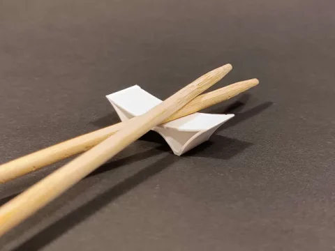 Futuristic chopstick holder