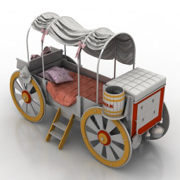 Bed childrens 3d model