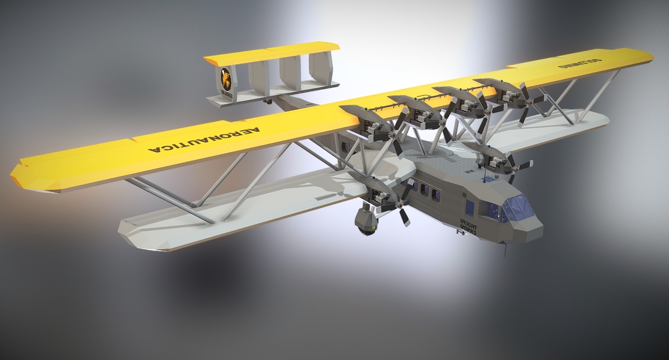Goldwing Go.7 Caladrius - Stormworks 3d model