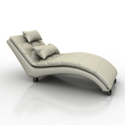 Lounger Couch leather for relax 1811W 3d model