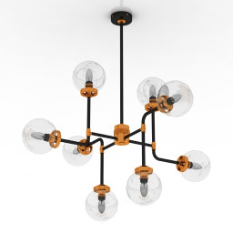 Luster Loft designe chandelier 681 3d model