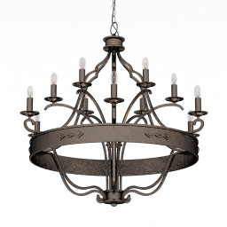 Luster wrought iron chandelier 2 3d model
