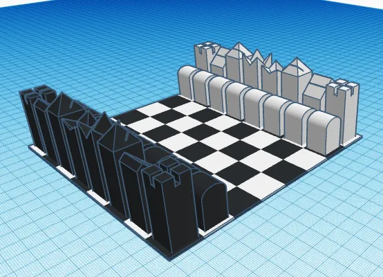Magnetic Chess Set 3d model