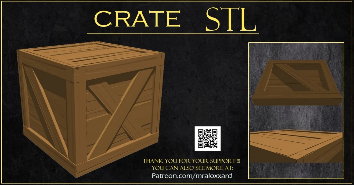 Medieval crate 3d model