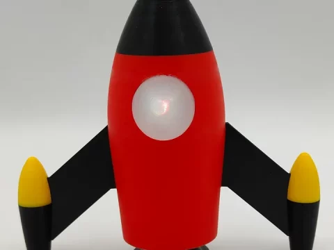 Rocket Lamp 3d model