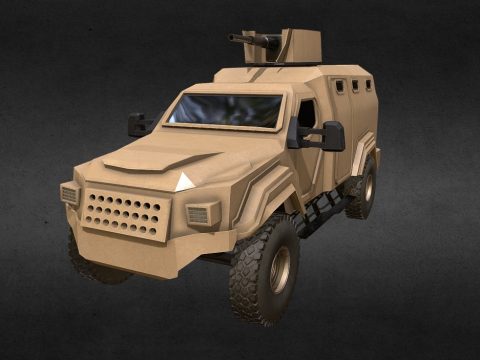 Terradyne Ghurka Military Truck Game Model 3d model