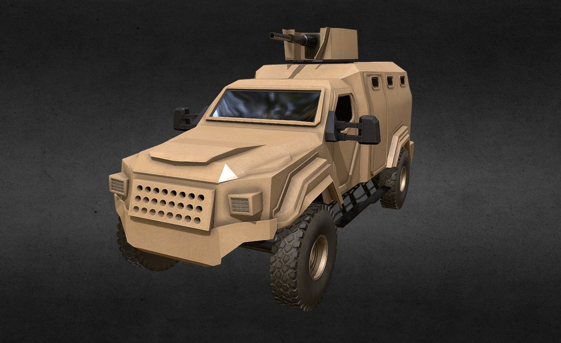 Terradyne Ghurka Military Truck Game Model 3d model