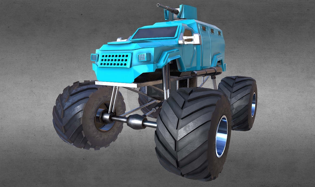 Terradyne Ghurka Monster Truck Game Model 3d model