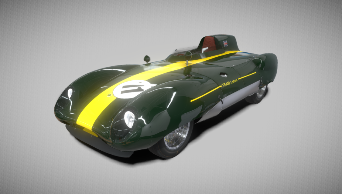 1956 Lotus Type-11 Le Mans 100 3d model
