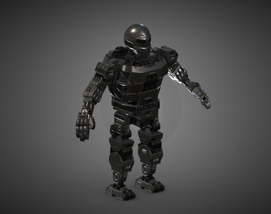 Army robot 3d model