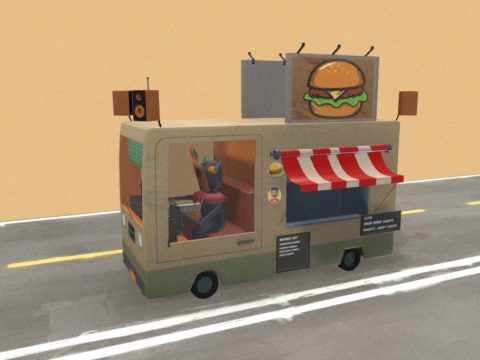 Burger Truck 3d model