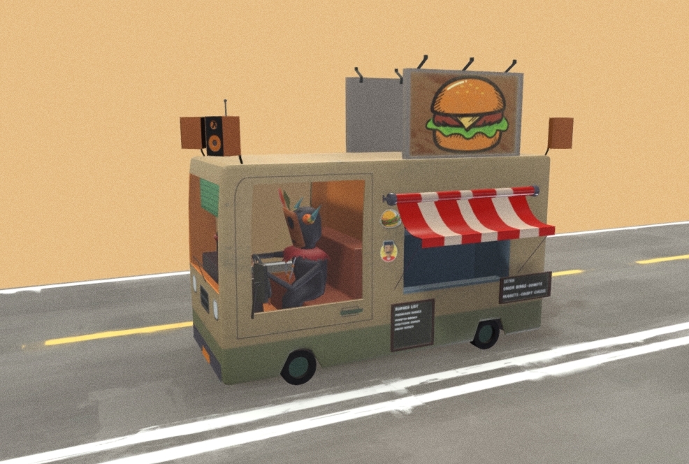Burger Truck 3d model