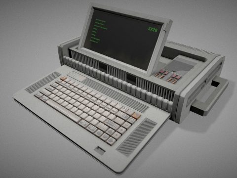 Portable Retro 80's Computer 3d model