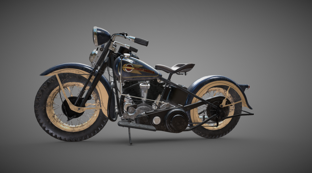 Harley Davidson Motorcycle 3d model
