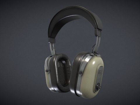 Headphone Retro 3d model