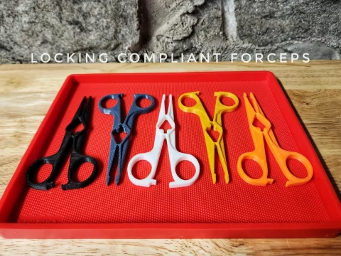 Hobby Locking Forceps - Single Piece with Compliant Joints 3d model