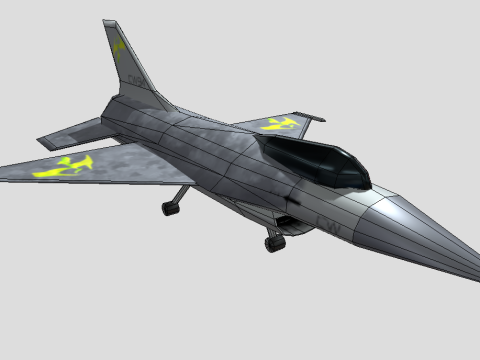 Low-Poly F-16 Fighting Falcon 3d model