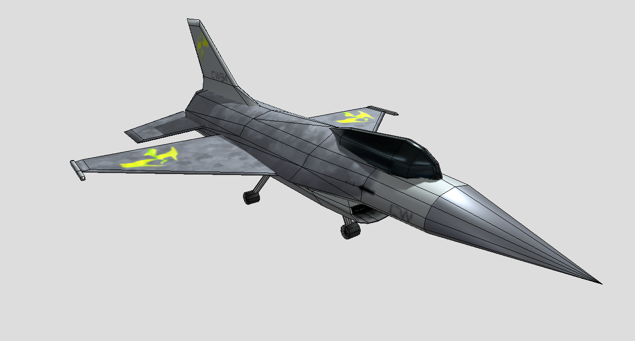 Low-Poly F-16 Fighting Falcon 3d model