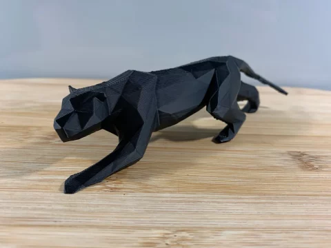 Low poly panther 3d model