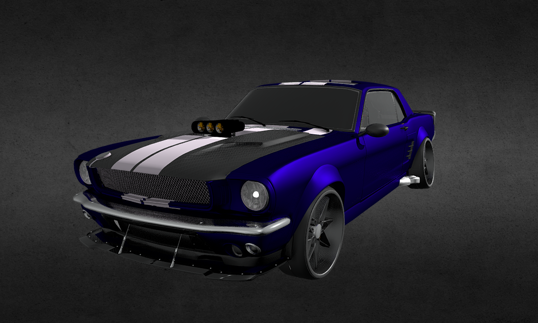 Mustang 1965 tunned 3d model