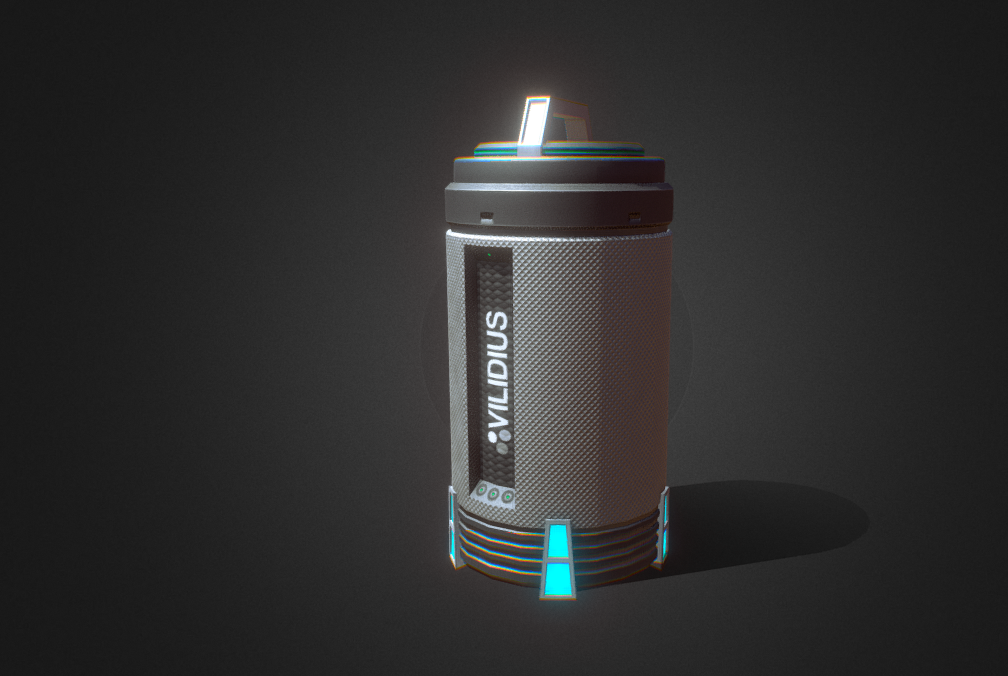 Sci-Fi Canister 3d model