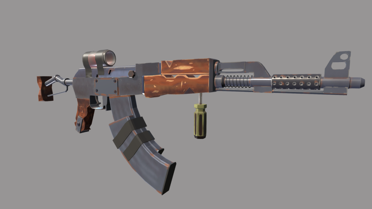 Scrap AK-47 3d model