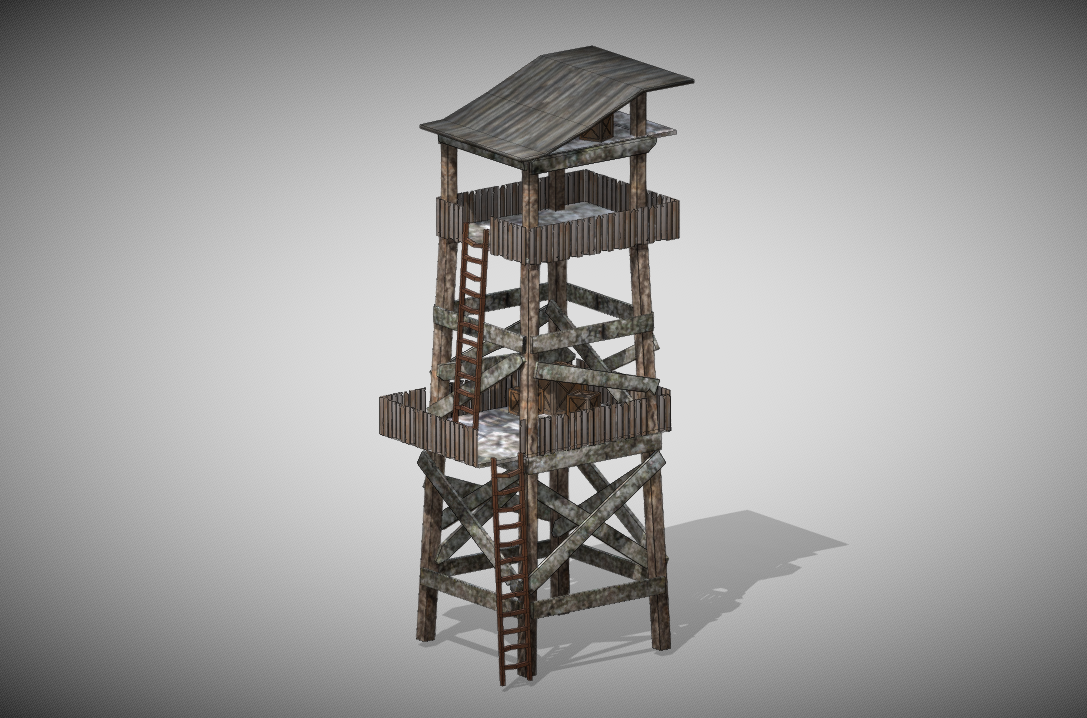 Shitty Zombie Tower 3d model