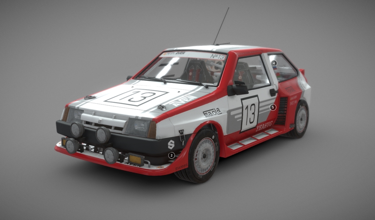 VAZ-2108 Rally 3d model
