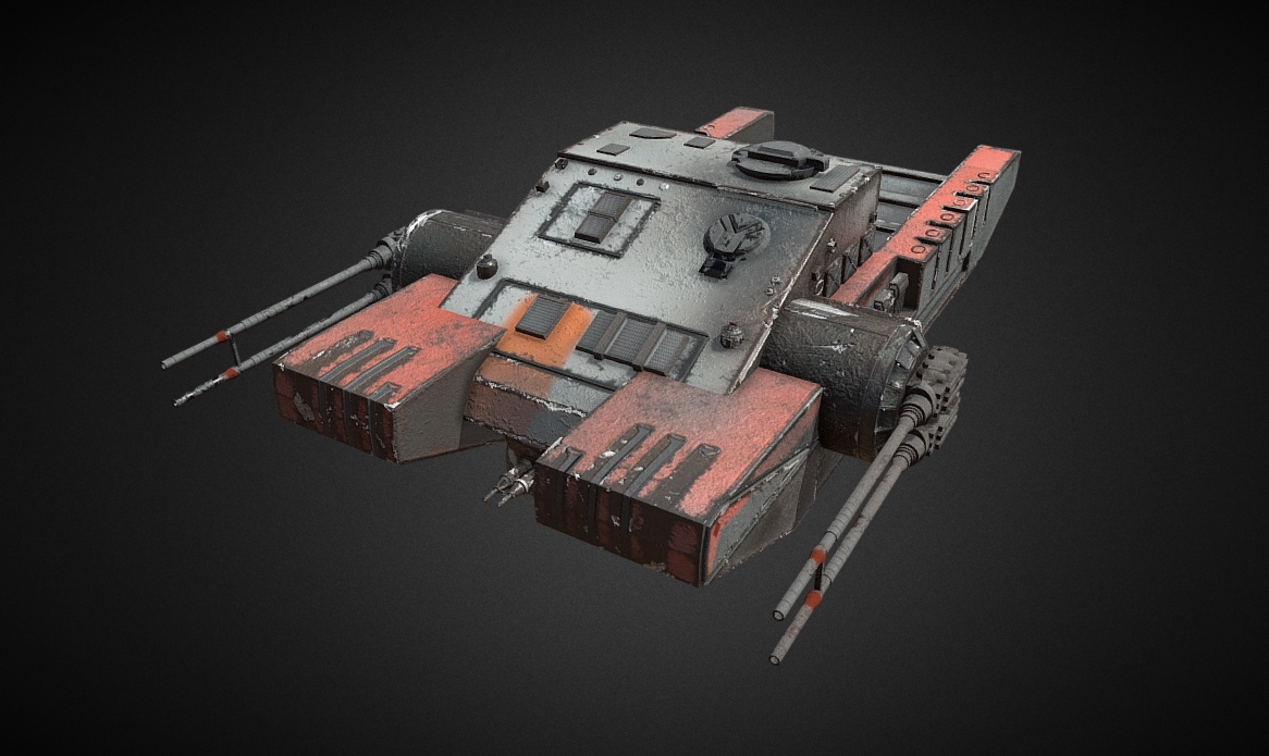 star wars assault tank Rebel paint job 3d model