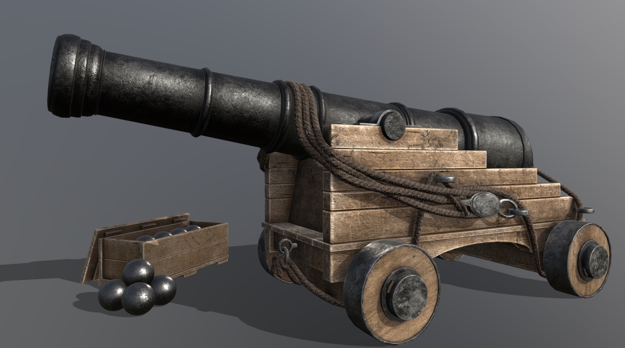 18th Century Cannon 3d model