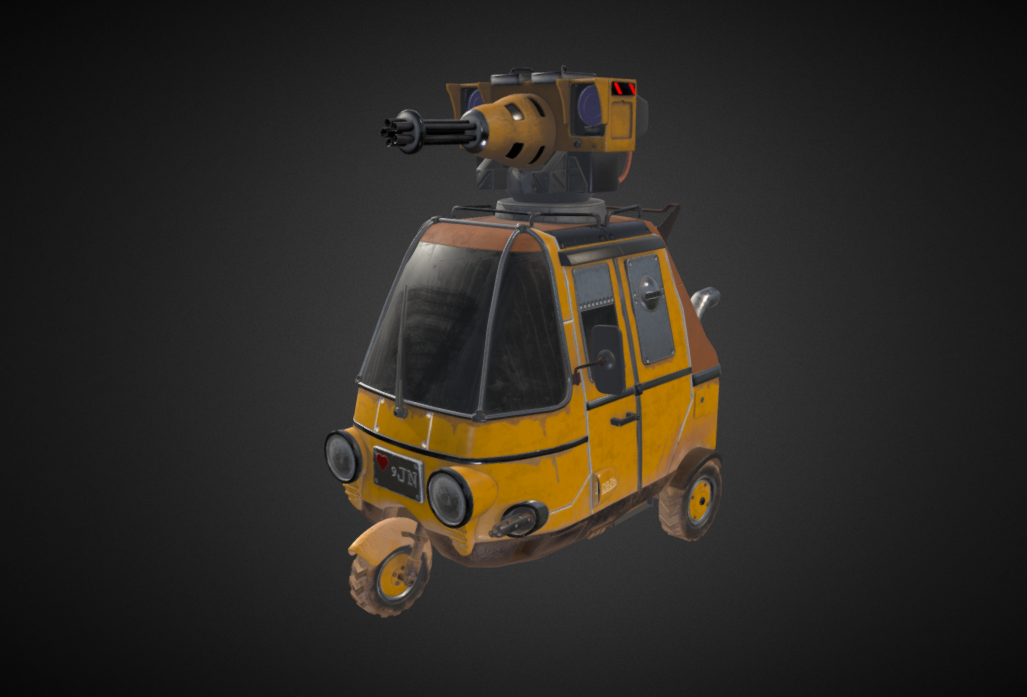 Armed Tricycle 3d model