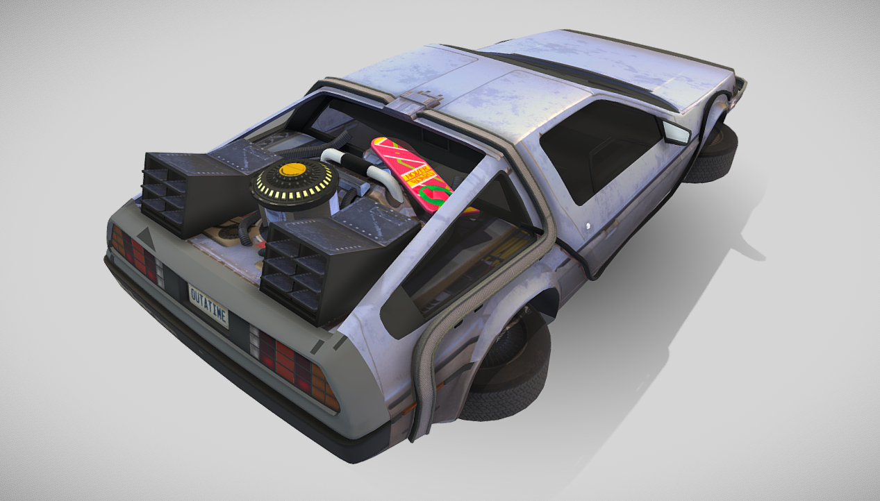 Back to the Future DeLorean TIME MACHINE 3d model