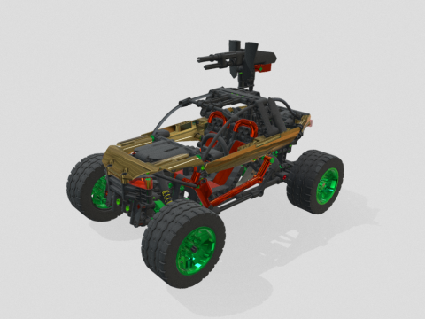 Buggy with gunner 3d model