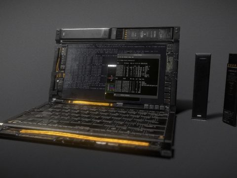 Cyberpunk Laptop Concept 3d model