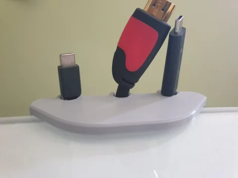 Desktop Cable Holder 3d model