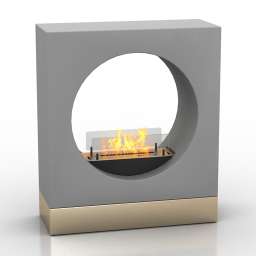 Fireplace Ruby Fires Milano 3d model