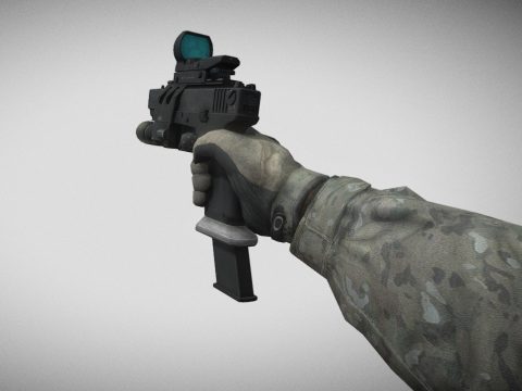 Glock 18 With Hands And Animations 3d model