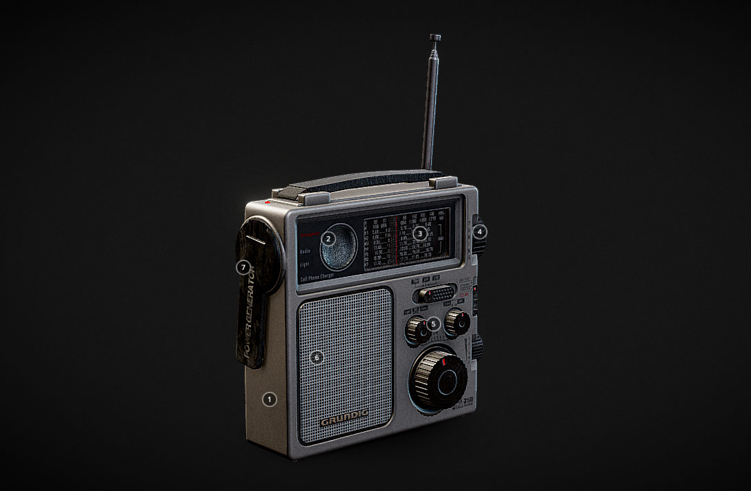 Grundig Radio FR-250 Free AM FM SW 3d model